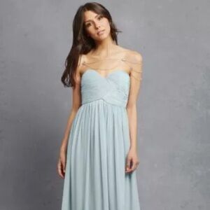 Donna Morgan Strapless Light Blue Dress